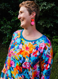 Painterly Floral Birdie Dress