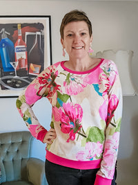 Fuschia Floral Birdie Jumper