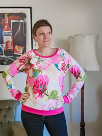 Fuschia Floral Birdie Jumper