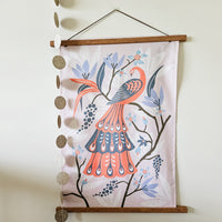 Peacock tea towel/wall hanging