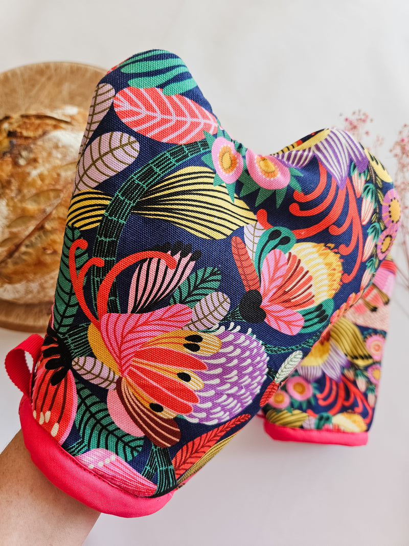 Protea oven mitts- set