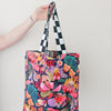 Colourful proteas print tote bag