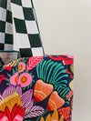 Colourful proteas print tote bag