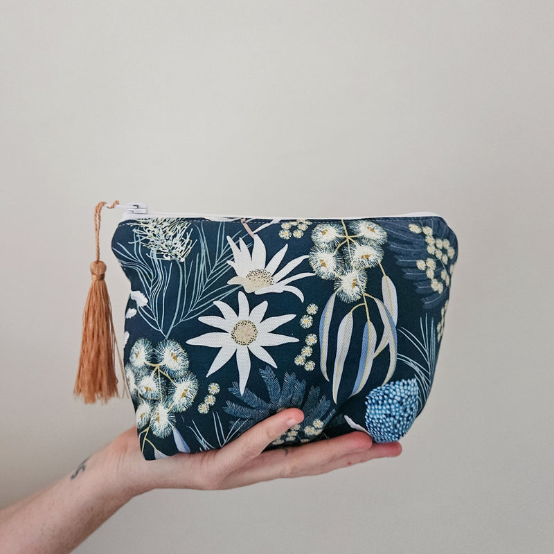 Flannel Flower make-up pouch