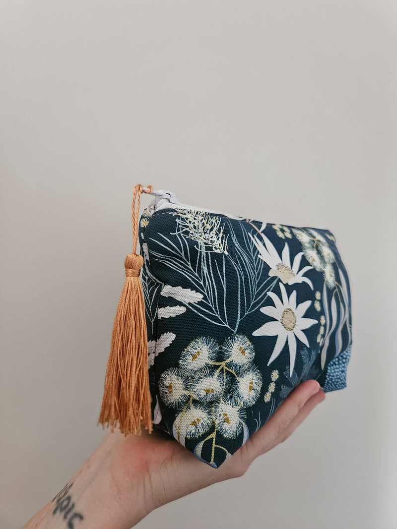 Flannel Flower make-up pouch