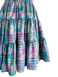 Watercolour check patio dress