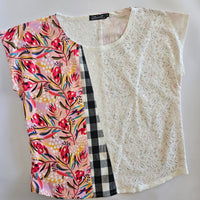 Assorted print Spliced Vivienne Tops